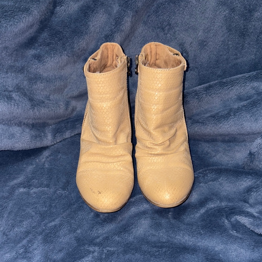 Blowfish Cream Ankle Booties